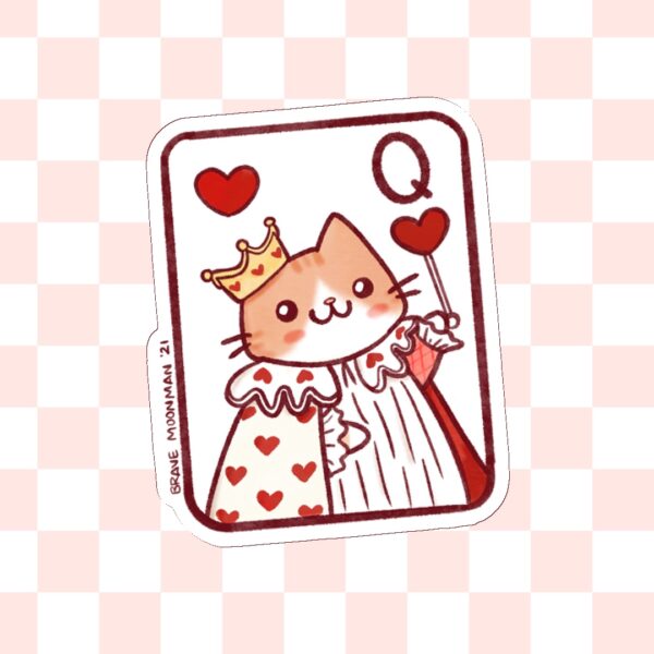 Queen of Hearts Vinyl Sticker