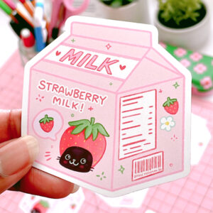 Strawberry Milk Magnet