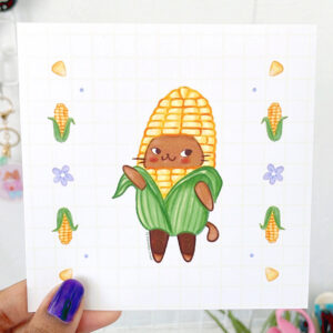 Corn Cat Art Print