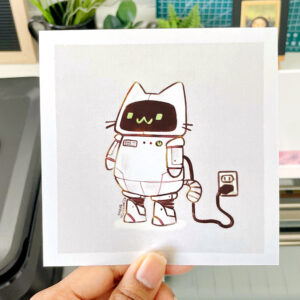 Kittybot Art Print