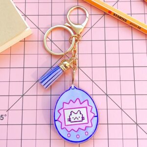 Virtual Pet Cat Keychain