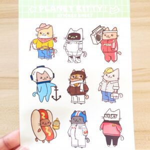 Planet Kitty Sticker Sheet #5