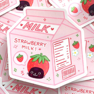 Strawberry Milk Vinyl Sticker