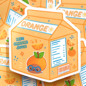 Orange Juice Vinyl Sticker