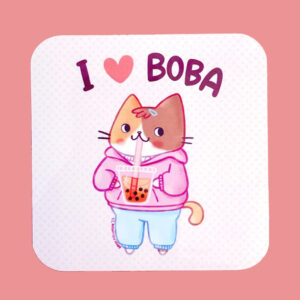 I Love Boba Vinyl Sticker