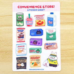 Convenience Store Snacks Sticker Sheet #2