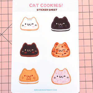 Cat Cookies Sticker Sheet