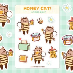 Honey Cat Sticker Sheet