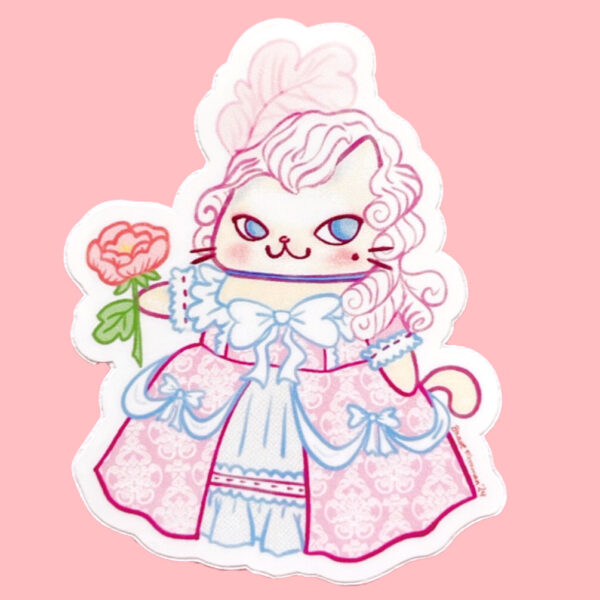 Meow-rie Antoinette Vinyl Sticker - Image 2