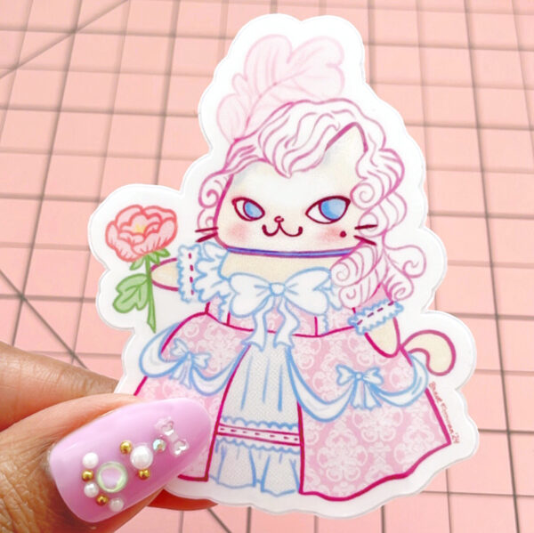 Meow-rie Antoinette Vinyl Sticker - Image 3