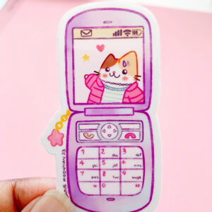 Flip Phone Vinyl Sticker