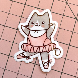 Ballet Cat Vinyl Sticker