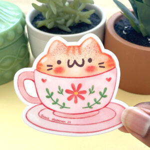 Cat Pumpkin Spice Latte Sticker