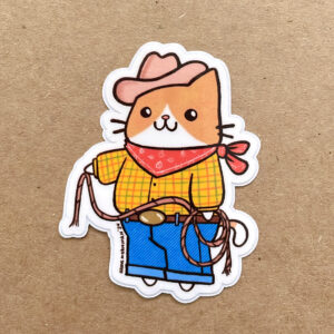 Country Cat Vinyl Sticker