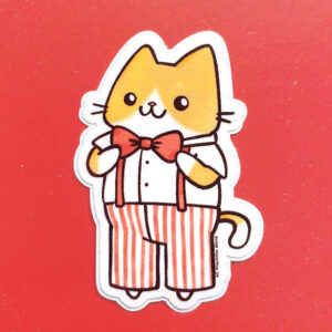 Dapper Cat Vinyl Sticker