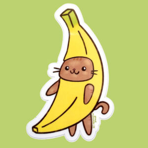 Banana Cat Vinyl Sticker