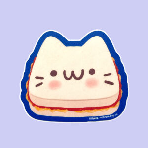 Cat PB&J Sandwich Vinyl Sticker