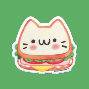 Cat Sandwich Vinyl Sticker