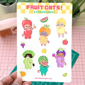 Fruit Cats Sticker Sheet