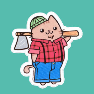 Lumber Cat Vinyl Sticker